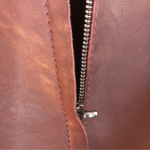 3.1 Phillip Lim Two-Tone Leather Shift Dress in Graphite. Size 2. - Picture 11 of 16